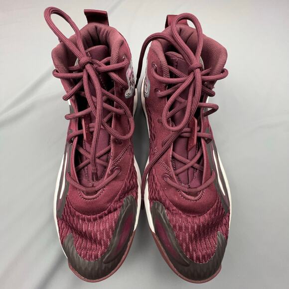 Adidas Exhibit A Mid Maroon White Basketball Shoes Texas A&M NCAA PE Mens 8.5 main image 8